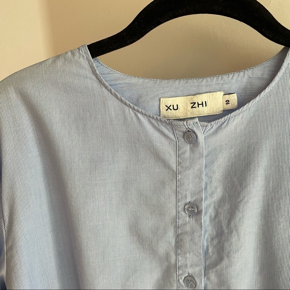 SOLD- XUZHI French Striped Blouse - Picture 3 of 7